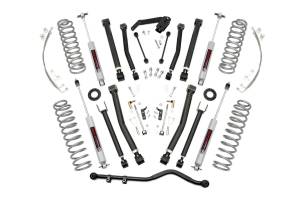 Rough Country - Rough Country Suspension Lift Kit 4 in. Lifted Coil Springs Coil Correction Plates N3 Series Shocks 18 mm. Spring Loaded Piston Rod 36kN Tensile Strength Metallic Silver Paint X Series - 67430 - Image 2