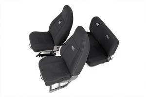 Rough Country - Rough Country Seat Cover Set Black Neoprene Incl. 2-Front Seat Covers 2-Rear Seat Covers 4 Headrest Covers - 91008 - Image 2