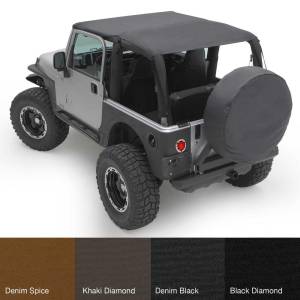 Smittybilt - Smittybilt Extended Top Black Denim No Drill Installation Requires PN[90104] If Vehicle Does Not Have Windshield Channel - 93615 - Image 2