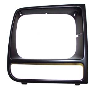 Crown Automotive Jeep Replacement Headlamp Bezel Right Black/Black  -  55055136