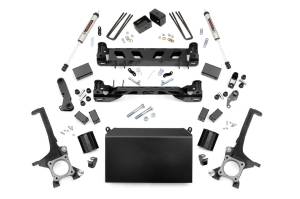 Rough Country Suspension Lift Kit w/Shocks 4 in. Lift Incl. Strut Spacers Rear v2 Monotube Shocks - 75170