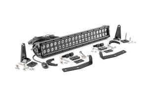 Rough Country Cree Black Series LED Light Bar 20 in. Dual Row 9600 Lumens 120 Watts Spot/Flood Beam IP67 Rating Incl. Hidden Bumper Mount - 70645