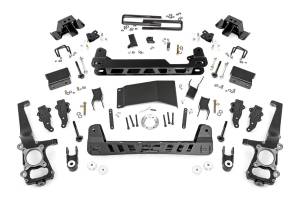 Rough Country - Rough Country Suspension Lift Kit 4.5 in. Lift Incl. Knuckles Strut Spacer Crossmember Swaybar/Diff Drop Brkt Brake Line Reloc. Blocks Shock Spacer Driveshaft Spacer U-Bolts - 51930 - Image 1