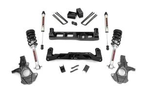 Rough Country Suspension Lift Kit w/Shocks 5 in. Lift Incl. Lifted N3 Struts V2 Monotube Shocks Stock Cast Steel - 24771