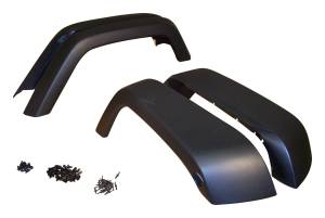 Crown Automotive Jeep Replacement Fender Flare Kit Incl. 4 Black Textured Flares/Retainers/Rivets  -  5KFK