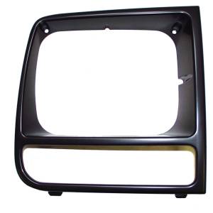 Crown Automotive Jeep Replacement - Crown Automotive Jeep Replacement Headlamp Bezel Right Black/Black  -  55055136 - Image 2