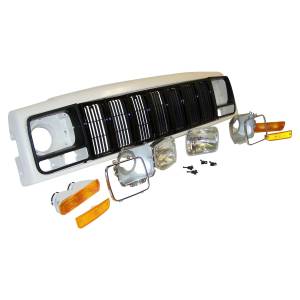 Crown Automotive Jeep Replacement - Crown Automotive Jeep Replacement Header Panel Kit Incl. Header Panel/Headlamps/Bulbs/Bezels/Adjusters/Parking Lamps/Sidemarker Lamps/Grilles/Headlamp Seats/Headlamp Rings/Hardware.  -  55055233AEK - Image 2