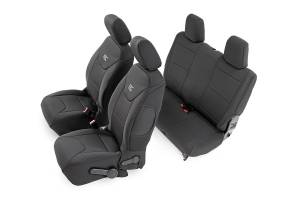 Rough Country - Rough Country Seat Cover Set Black Neoprene Incl. 2-Front Seat Covers 2-Rear Seat Covers 4 Headrest Covers - 91006 - Image 2