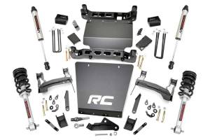 Rough Country Suspension Lift Kit 7 in. Nitrogen Charged N3 Shocks Stout Upper Strut Spacers Beefy Front Rear Skid Plate Cross members Sway Bar Drop Brackets - 29871