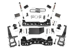 Rough Country Suspension Lift Kit w/Shocks 4 in. Lift Incl. Strut Spacers Rear v2 Monotube Shocks - 57470