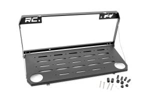 Rough Country Tailgate Folding Table Black Powdercoat Finish 26.75 in. Wide and 12 in. Deep - 10625