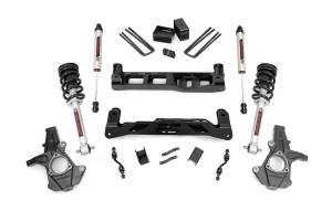 Rough Country Suspension Lift Kit w/Shocks 5 in. Lift Incl. Lifted N3 Struts V2 Monotube Shocks Stock Cast Aluminum Or Stamped Steel - 24871