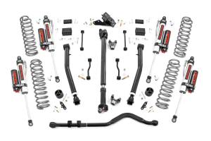 Rough Country Suspension Lift Kit 3.5 in. Front Adjustable Lower Control Arms Front/Rear Coil Springs w/Linear Coil Rate Nitrogen Charged N3 Shocks Forged Adjustable Track Bar - 69150