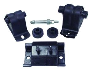 Crown Automotive Jeep Replacement Engine Mount Kit Incl. 2 Engine Mounts/1 Transmission Mount/2 Insulators/1 Stud  -  52017534K