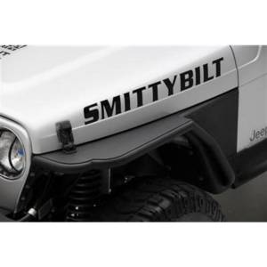 Smittybilt - Smittybilt XRC Tube Fender Front w/3 in. Flare Textured Black Powder Coat Relocates Factory Latch - 76867 - Image 2