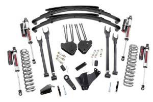 Rough Country - Rough Country Suspension Lift Kit w/Shocks 8 in. 4 Link w/Vertex Shocks Lifted Coils Upper / Lower Control Arms Brackets Extended Sway-Bar Links Pitman Arm Lifted Leaf Spring - 59050 - Image 1