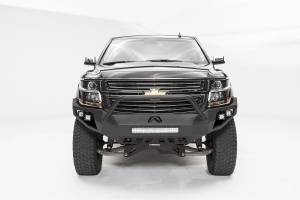 Fab Fours Vengeance Front Bumper Uncoated/Paintable w/Pre-Runner Guard w/Sensors [AWSL] - CS15-D3552-B