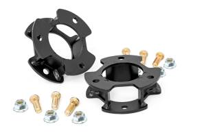 Rough Country Leveling Kit 2.5 in Front Strut Spacers Laser Cut Powder Coated Black Finish - 50100