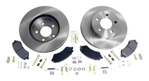 Crown Automotive Jeep Replacement Disc Brake Service Kit Front Includes Pad Set Rotors and Hardware  -  52128247K