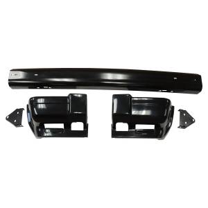 Crown Automotive Jeep Replacement - Crown Automotive Jeep Replacement Front Bumper Kit Black Incl. Bumper And 2 End Caps  -  5EE85TZZACK - Image 2