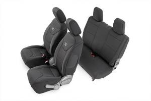 Rough Country - Rough Country Seat Cover Set Black Neoprene Incl. 2-Front Seat Covers 2-Rear Seat Covers 4 Headrest Covers - 91005 - Image 2