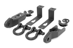 Rough Country - Rough Country Tow Hook To Shackle Conversion Kit Standard D-Ring Rubber Isolators Steel Construction Powder Coat Black Includes Installation Instructions - RS152 - Image 2