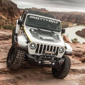 Smittybilt - Smittybilt XRC GEN 2 Front Bumper Matte Black Powder Coat Incl. Winch Plate[Up to 12000 lb Winch] Solid D-Rings - 77807 - Image 9