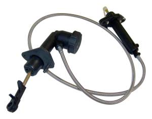 Crown Automotive Jeep Replacement Clutch Hydraulic Assembly Left Hand Drive Incl. Clutch Master Cylinder/Slave Cylinder/Braided Stainless Hose  -  52104110