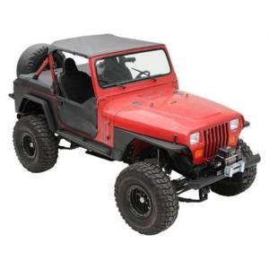 Smittybilt - Smittybilt Outback Standard Bikini Top Black Denim No Drill Installation Requires PN[90101] If Vehicle Does Not Have Windshield Channel - 90815 - Image 1