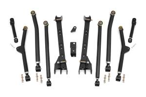 Rough Country - Rough Country X-Flex Long Arm Upgrade Kit For 4-6 in. Lift Incl. Front And Rear Control Arms w/X-Flex Joints Mounting Brkts Rubicon Compressor Brkt Clevite Bushings Track Bar Brkt - 63800U - Image 1