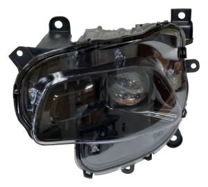 Crown Automotive Jeep Replacement Head Light Assembly Left w/Halogen Bulbs w/Black Bezel  -  68102847AE