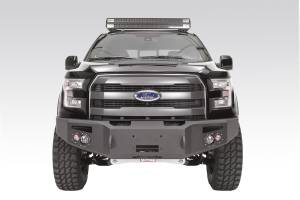 Fab Fours - Fab Fours Premium Heavy Duty Winch Front Bumper 2 Stage Black Powder Coated w/o Grill Guard Incl. 1 in. D-Ring Mounts/Light Cut-Outs w/Hella 90mm Fog Lamps And 60mm Turn Signals - FF15-H3251-1 - Image 1