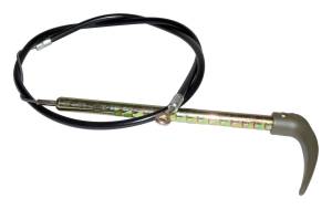 Crown Automotive Jeep Replacement - Crown Automotive Jeep Replacement Emergency Brake Cable And Handle Green Handle Parking Brake Cable  -  A1242 - Image 1