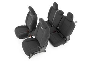 Rough Country Seat Cover Set Neoprene w/Rear Cup Holder Black - 91038