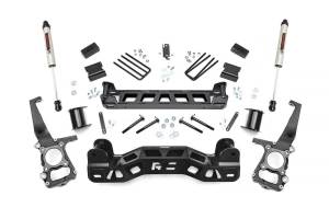 Rough Country - Rough Country Suspension Lift Kit 4 in. w/V2 Shocks 1/4 in. Thick Plate Steel w/Laser-Cut Logo Lifted Knuckles Strut Spacers Front / Rear Crossmembers Brackets w/Hardware - 57270 - Image 2