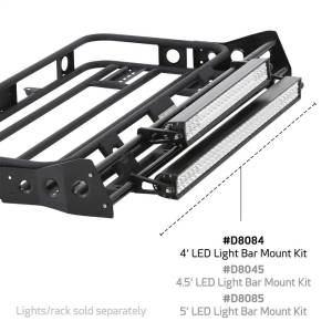 Smittybilt - Smittybilt Defender Series LED Light Bar Brackets Dual Level LED Light Bar Mounting System 4 CNC Machined Light Tabs For Use w/4 ft. Defender Rack - D8084 - Image 5