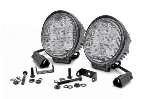 Rough Country LED Light Two-4 in. Round Lights 4230 Lumens 54 Watts Spot Beam IP67 Rating - 70804