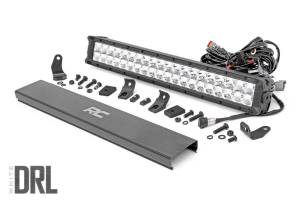 Rough Country LED Light Bar 20 in. Cree Dual Row Chrome Series w/Cool White DRL - 70920D