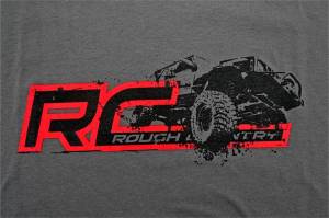 Rough Country - Rough Country Sleeve T-Shirt Short Front RC Logo w/Jeep XJ Back Blank Grey 3XL - 84065 - Image 3