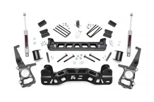 Rough Country - Rough Country Suspension Lift Kit 4 in. w/N3 Shocks 1/4 in. Thick Plate Steel w/Laser-Cut Logo Lifted Knuckles Strut Spacers Front / Rear Crossmembers Brackets w/Hardware - 57230 - Image 2