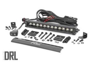 Rough Country - Rough Country LED Light Bar 12 in. Black Series w/Cool White DRL Die Cast Aluminum Housing Black Panel Design 4800 Lumens IP67 Waterproof Rating Single Row - 70712BLDRL - Image 2