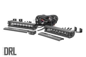 Rough Country - Rough Country LED Light Bar 8 in. Black Series w/Cool White DRL Die Cast Aluminum Housing Black Panel Design 6400 Lumens Of Lighting Power IP67 Waterproof Rating - 70728BLDRL - Image 2