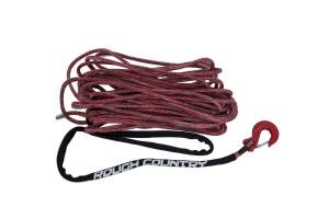 Rough Country - Rough Country Synthetic Rope Rated Up To 16000lbs 85 Feet high Quality Synthetic Rope Incl. Clevis Hook And Protective Sleeve Red/Grey - RS116 - Image 3