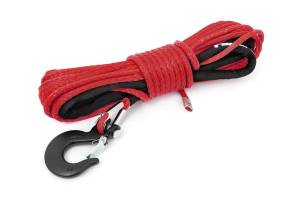 Rough Country Synthetic Winch Rope Synthetic 1/4 in. Red - RS161