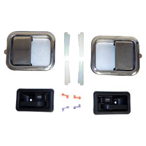 Crown Automotive Jeep Replacement Door Handle Kit Incl. Full Interior/Exterior Door Chrome Handles/4 Keepers/Lock Rod Clips w/Full Steel Doors  -  5758172MK