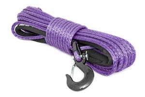 Rough Country - Rough Country Synthetic Rope Rated Up To 16000lbs 85 Feet high Quality Synthetic Rope Incl. Clevis Hook And Protective Sleeve Purple - RS112 - Image 2