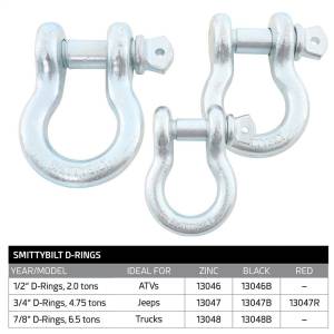 Smittybilt - Smittybilt Shackle/D Ring 1/2 in. - 13046 - Image 2