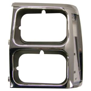 Crown Automotive Jeep Replacement Headlamp Bezel Left Black/Chrome  -  55008047