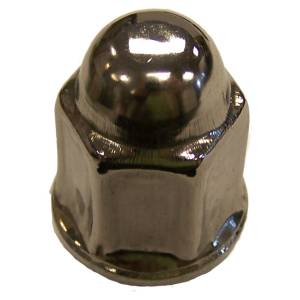 Crown Automotive Jeep Replacement Wheel Lug Nut 1/2 in. x 20 Thread Size Stainless Capped Lug Nut  -  J4006956