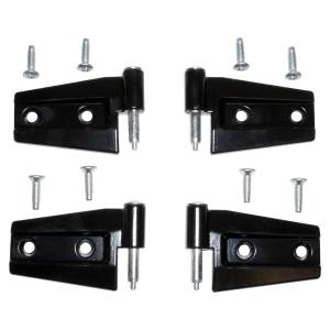 Crown Automotive Jeep Replacement Door Hinge Kit 4 Hinges And Hardware Black Primer  -  55395384K4